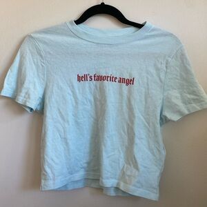 Urban outfitters light blue crop top